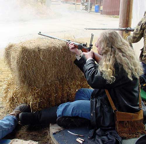 Shooting a steel ram at Keene in April 2004.